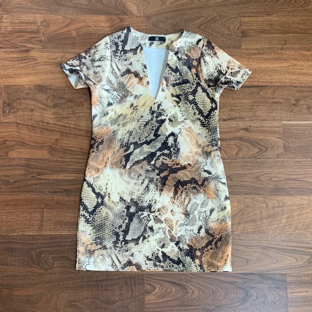 Misguided snakeskin dress